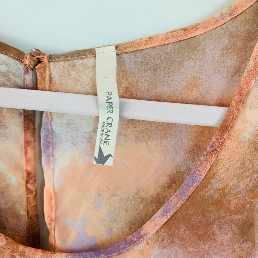 Paper Crane Tie Dye Sheer Tank - Picture 4 of 5